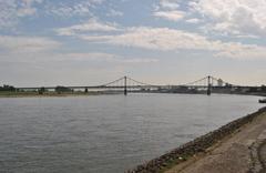 Bridge over River Rhine in Krefeld Uerdingen