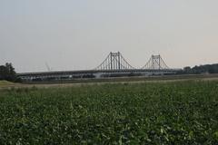 Krefeld-Uerdinger Bridge over the Rhine River