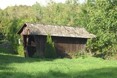 Beebe covered footbridge in St. Albans, Franklin County, Vermont