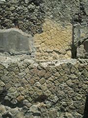 Detail of the wall structures in Ercolano (Herculaneum), near Naples and Pompeii