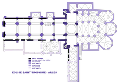 Plan of Eglise Saint-Trophime in Arles