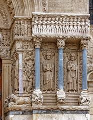 The Portal of the church of Saint-Trophime in Arles, showcasing Romanesque architecture