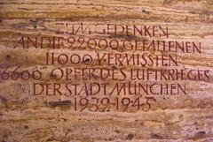 Memorial inscription for World War II in the Hofgarten, Munich