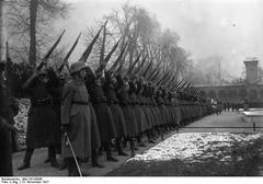 German Federal Archive photo of a memorial service for World War I fallen soldiers in Munich, November 1927