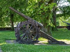 Historical cannon in Solothurn at Krummturmschanze