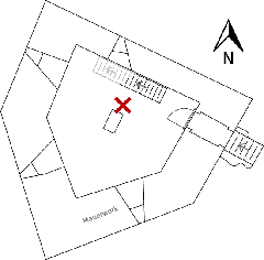 Krummturm floor plan with roof peak