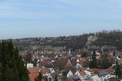 Klebwald and rocky slope near Löffelstelz ruins in Dürrmenz