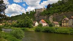 Ruins of the 12th-century Löffelstelz Castle in Dürrmenz