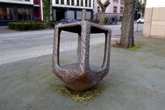 Dreidel statue at Platz der vergessenen Kinder in Frankfurt am Main Sachsenhausen