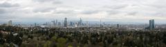 Panorama view of Frankfurt skyline from Goetheturm