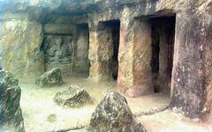 Lower cave at Akkanna Madanna Rock cut Caves in Vijayawada