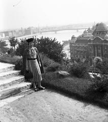 View towards Gellért Hotel and Petőfi (Horthy Miklós) Bridge in Budapest