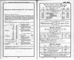 Vintage 1924 European flight schedules