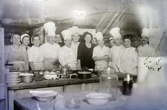 Gellért Hotel kitchen staff in 1948