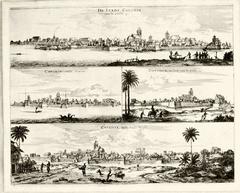 The City of Cochin all sides, a panoramic view from A True and Exact Description of the most Celebrated East-India Coasts of Malabar and Coromandel by Philip Baldaeus, London, 1752