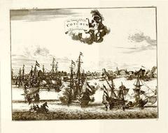 The City of Cochin being taken from the Portuguese by Dutch Admiral van Goens in 1663