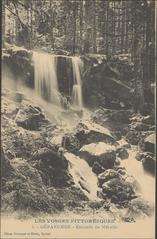 View of the Mérelle Waterfall in Gérardmer, France