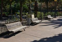 Parc de l'Oest de València with benches