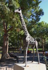 Giraffe statue at Parc de l'Oest in Valencia