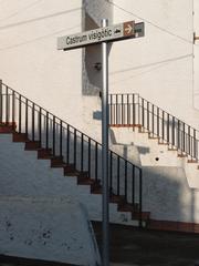 Signpost to the Visigothic castle on Puig Rom in Roses