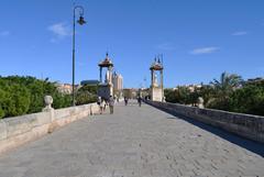 Pont de la Mar in Valencia road view