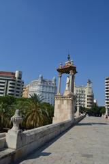 Puente del Mar with Plaza de América, Cirilo Amorós street, and Sorní street in the background, Valencia, Spain