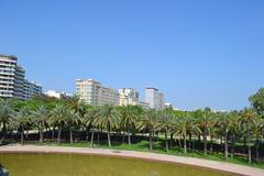 Jardín del Turia from Puente del Mar in Valencia