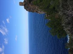 Scenic view of Mallorca coastline with clear blue water and rocky cliffs