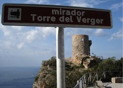 Sign of Mirador Torre del Verger in Mallorca