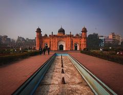 A vintage landscape of The Lalbag Fort in Bangladesh