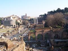 Panoramic view of the Roman Forum in Rome