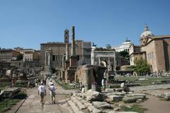 Via Sacra in the Forum Romano in Rome, Italy