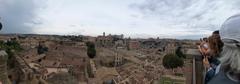 Scenic view of Rome, Italy with historic architecture and green trees