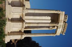 Ancient ruins of the Temple of Vesta in the Roman Forum