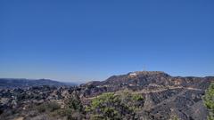 view of Hollywood sign from Griffith Park