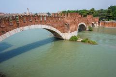 Castelvecchio Bridge in Verona, Italy over the Adige River