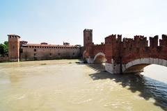 Castelvecchio Castle and Scaligero Bridge in Verona, Italy, May 2009