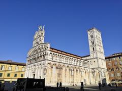 San Michele in Foro church facade in Lucca, Italy