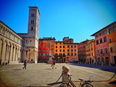 Panoramic view of Lucca in Tuscany, Italy