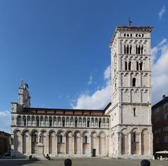 San Michele in Foro bell tower in Lucca, Tuscany