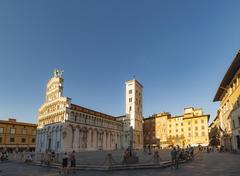 historic walled city of Lucca in Tuscany