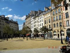 Paris, France. Place Dauphine view