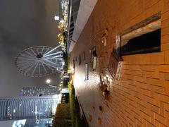 Central Harbourfront in Hong Kong damaged by Typhoon Mangkhut 2018