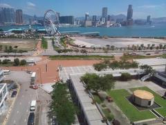 HK City Hall view with Central Waterfront Promenade and Edinburgh Place in September 2018