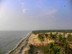 scenic view of Kollam coast from Kovilthottam Lighthouse