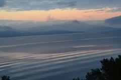 waves and the sea at sunset in St Tropez