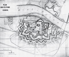 plan of Tvrđa in Osijek