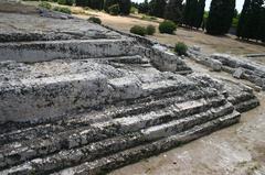 Remains of the base of the altar of Hiero II in Syracuse Archeological Park