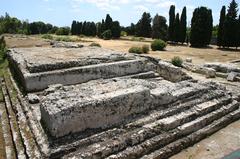 remains of the altar of Hiero II in Syracuse Archeological Park