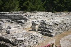 Remains of the sacrificial altar of Hiero II in Syracuse Archeological Park